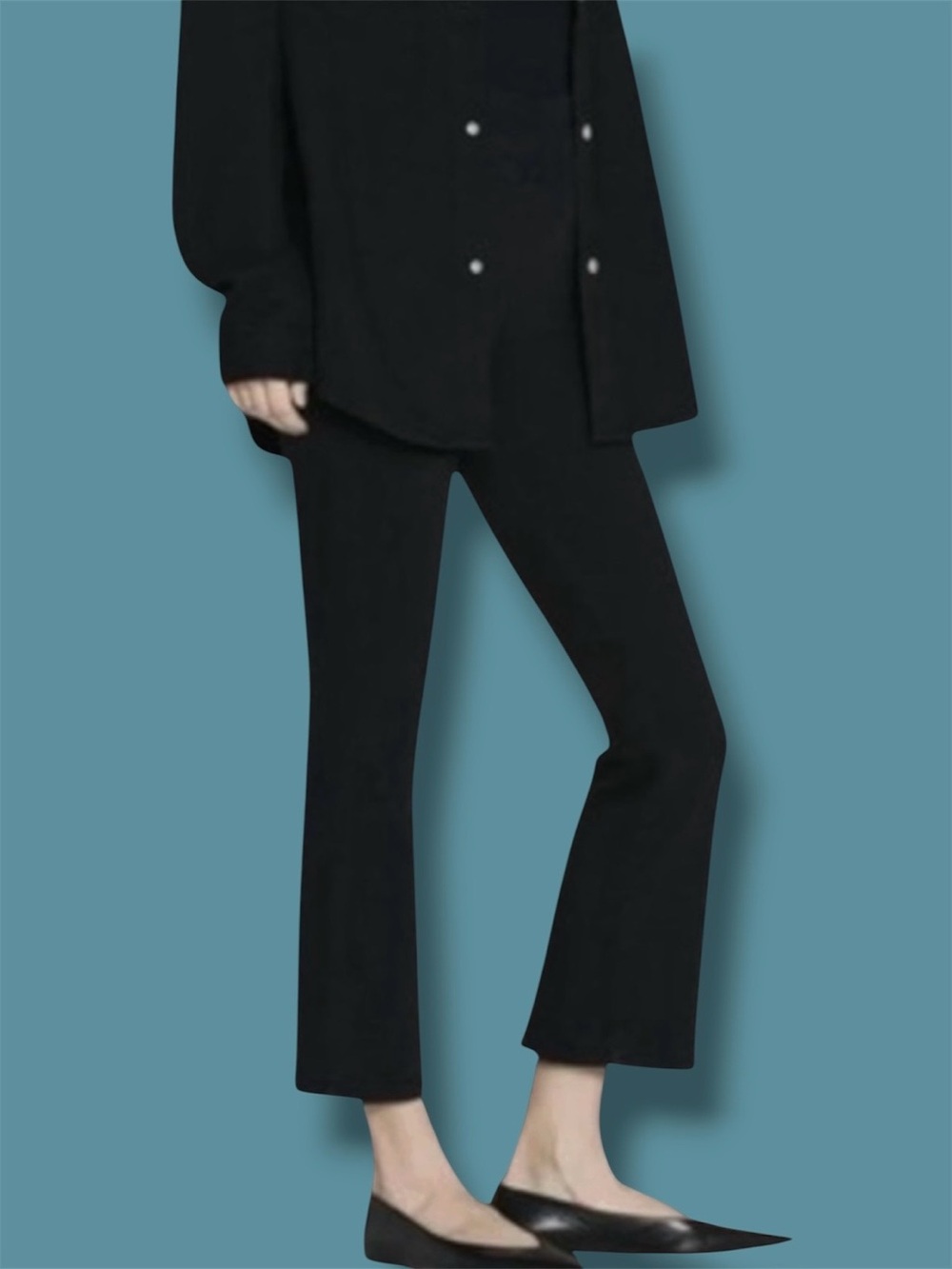 🆕💕FRAME Jet Set Crop High-Rise Mini-Boot Cut Jeans • BLACK • Size 1 (25-29) NWT